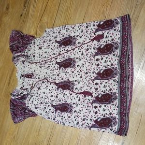 Lucky Brand short sleeve v neck top sz S